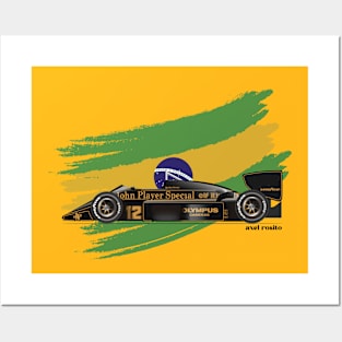 Ayrton Senna's Lotus 97T Illustration by @burrowheel @parkedinargentina Posters and Art